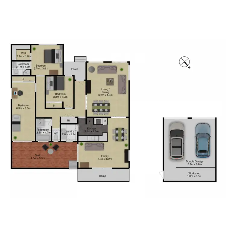 Floorplan of Homely house listing, 15 Pope Street, Hughes ACT 2605