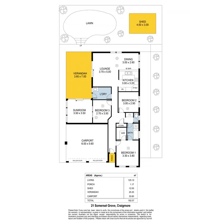 Floorplan of Homely house listing, 21 Somerset Grove, Craigmore SA 5114