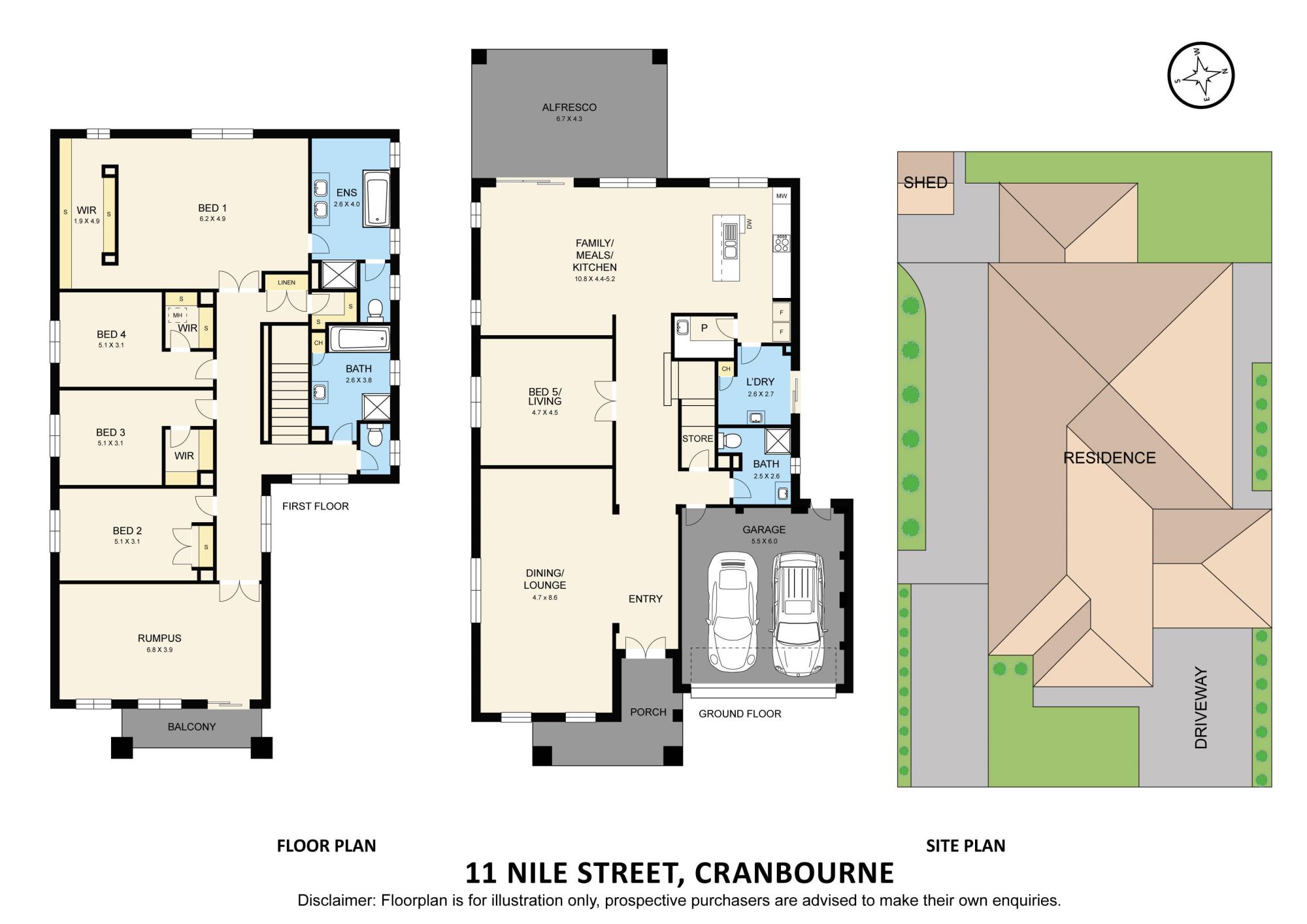 Floorplan of Homely house listing, 11 Nile Crescent, Cranbourne VIC 3977
