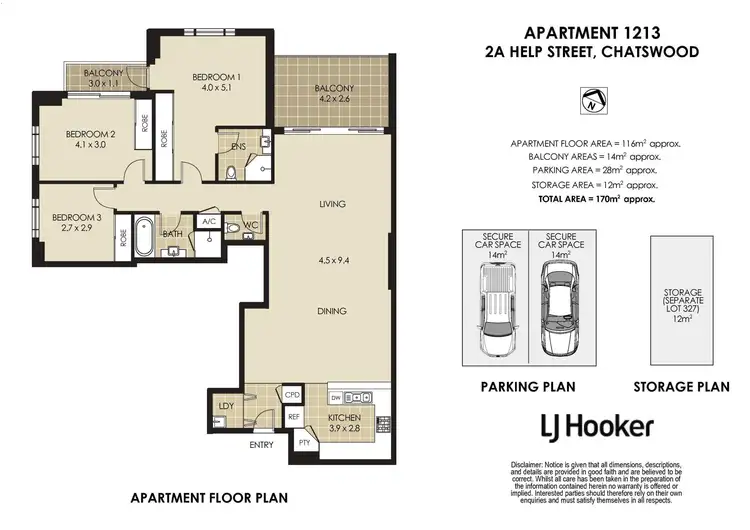 Floorplan of Homely apartment listing, 1213/2A Help Street, Chatswood NSW 2067