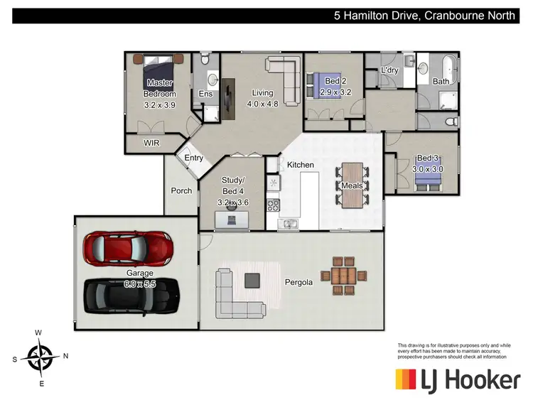 Floorplan of Homely house listing, 5 Hamilton Drive, Cranbourne North VIC 3977