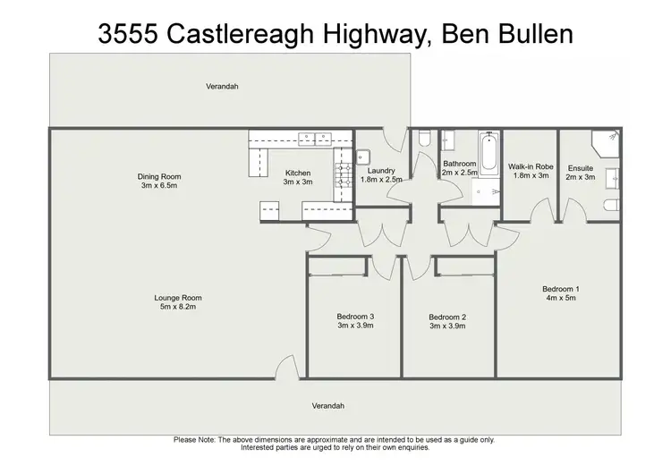 Floorplan of Homely rural property listing, 3555 Castlereagh Highway, Ben Bullen NSW 2790