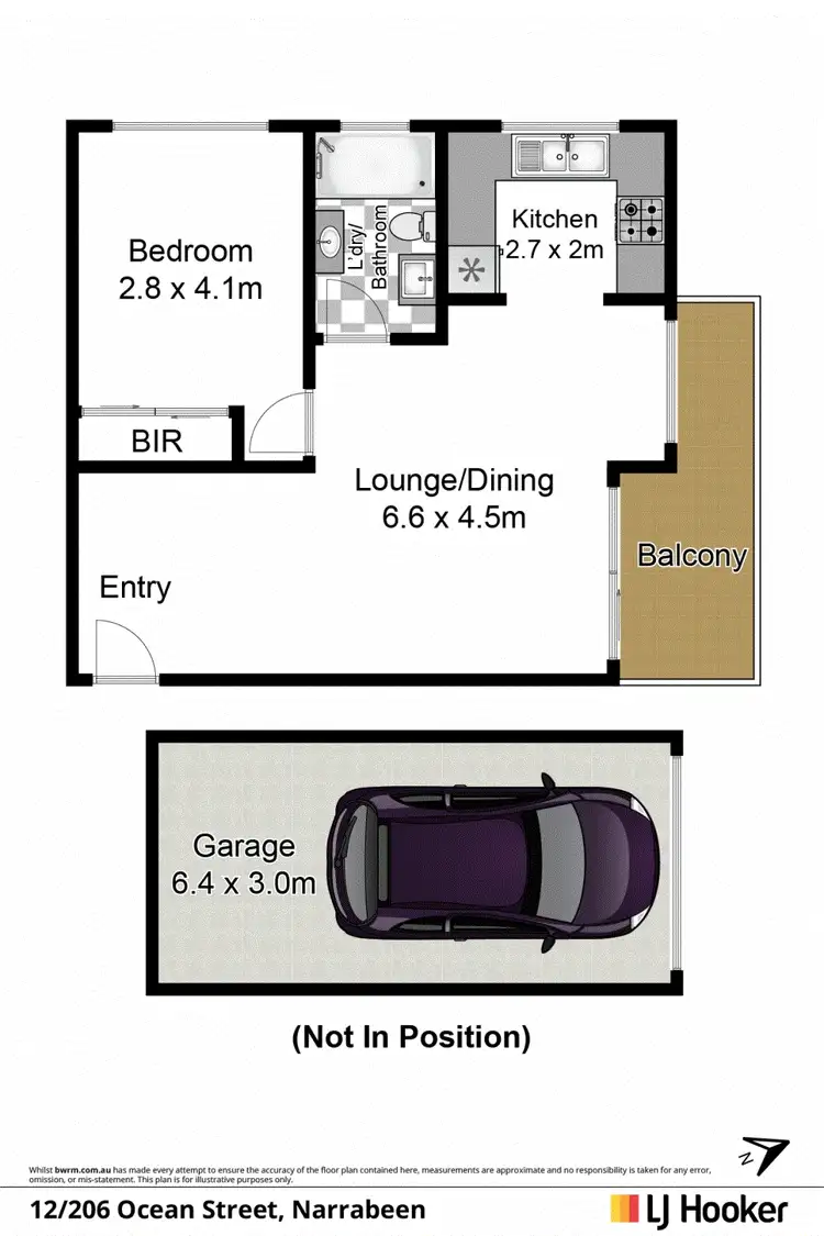 Floorplan of Homely unit listing, 12/206 Ocean Street, Narrabeen NSW 2101
