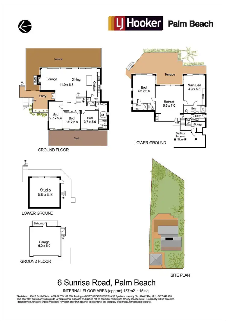 Floorplan of Homely house listing, 6 Sunrise Road, Palm Beach NSW 2108