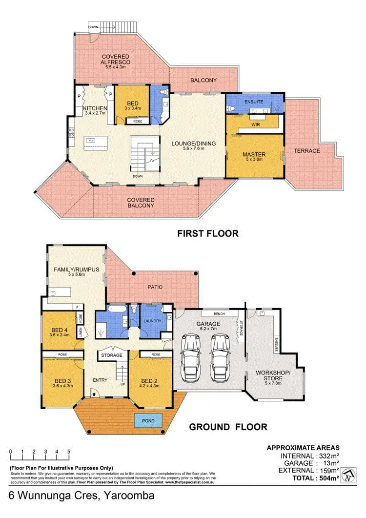 Floorplan of Homely house listing, 6 Wunnunga Crescent, Yaroomba QLD 4573