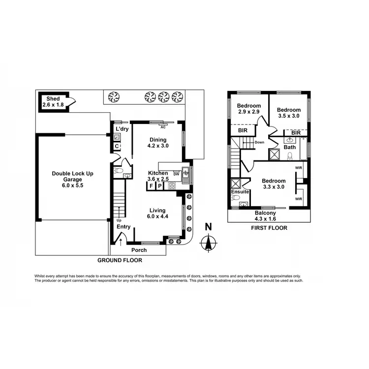 Floorplan of Homely townhouse listing, 12 Alphie Way, Doreen VIC 3754