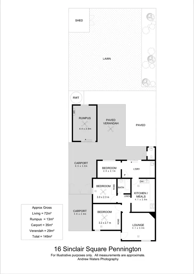 Floorplan of Homely house listing, 16 Sinclair Square, Pennington SA 5013