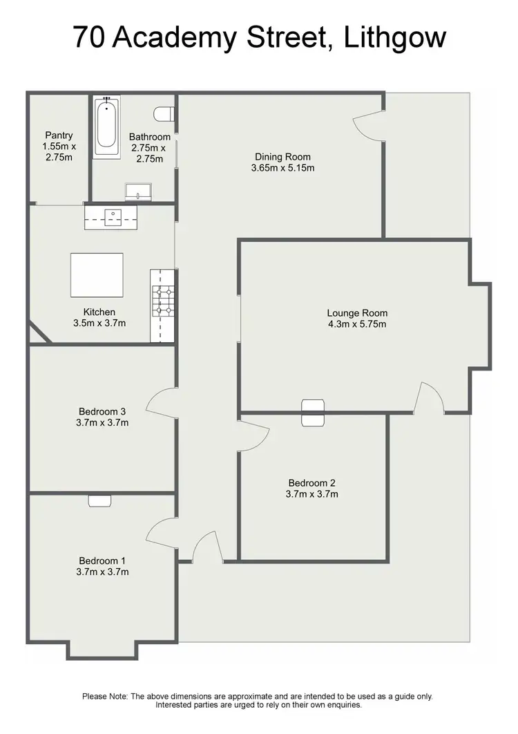 Floorplan of Homely house listing, 70 Academy Street, Lithgow NSW 2790