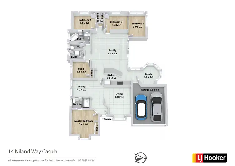 Floorplan of Homely house listing, 14 Niland Way, Casula NSW 2170