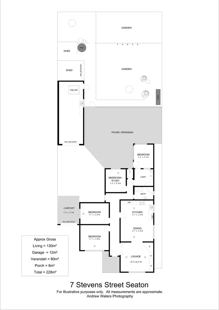 Floorplan of Homely house listing, 7 Stevens Street, Seaton SA 5023