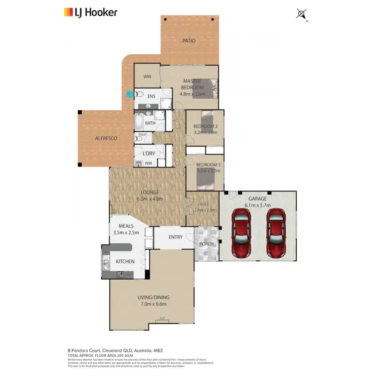 Floorplan of Homely house listing, 8 Pandora Court, Cleveland QLD 4163