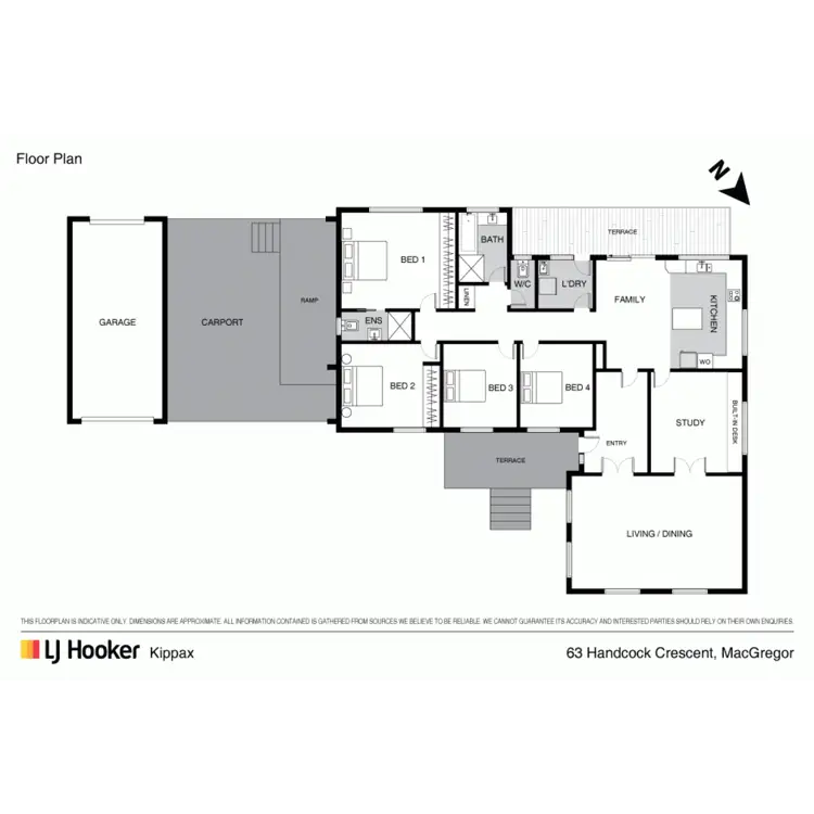 Floorplan of Homely house listing, 63 Handcock Crescent, Macgregor ACT 2615