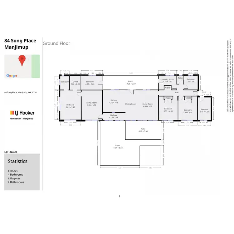 Floorplan of Homely house listing, 84 Song Place (Perup), Manjimup WA 6258