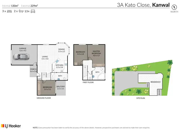 Floorplan of Homely unit listing, 3a Kato Close, Kanwal NSW 2259