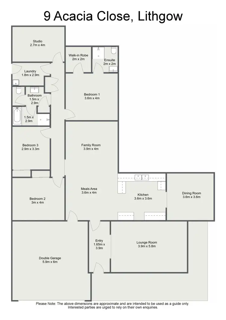 Floorplan of Homely house listing, 9 Acacia Close, Lithgow NSW 2790