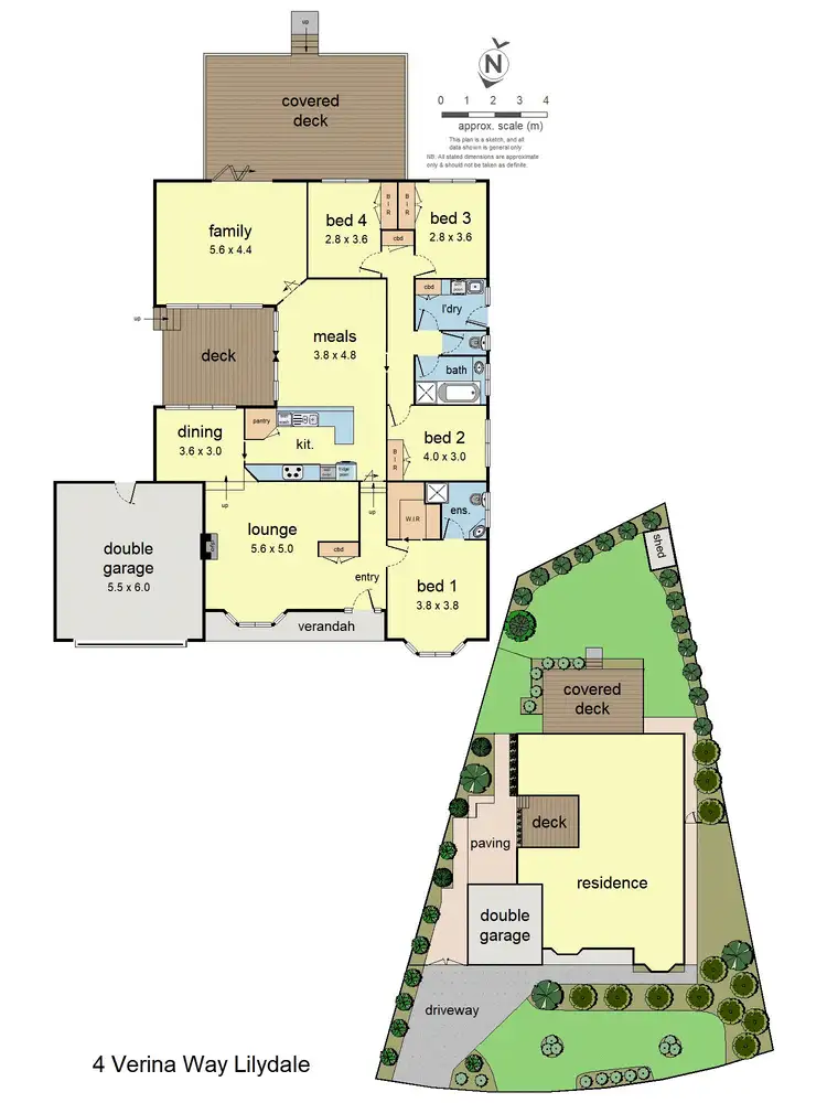 Floorplan of Homely house listing, 4 Verina Way, Lilydale VIC 3140