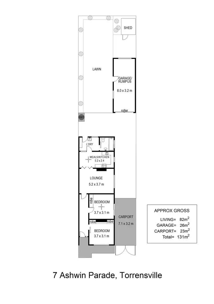 Floorplan of Homely house listing, 7 Ashwin Parade, Torrensville SA 5031