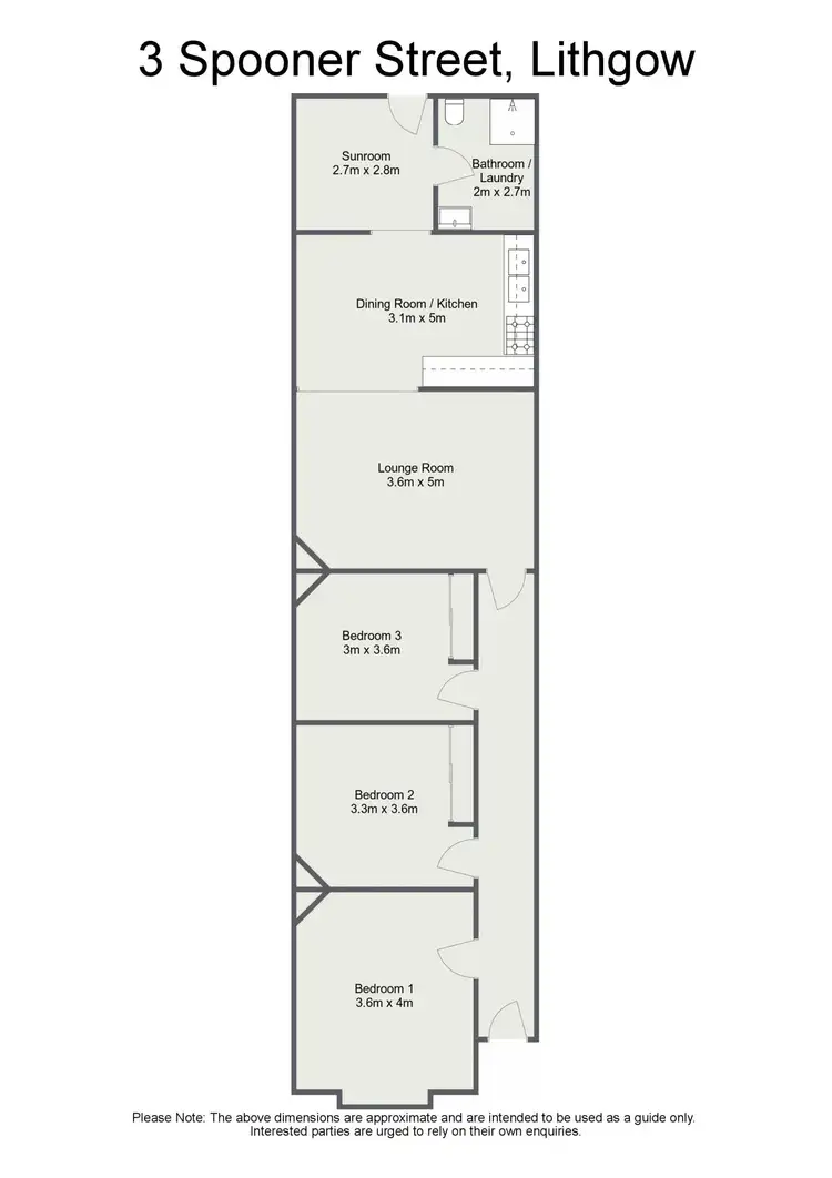 Floorplan of Homely house listing, 3 Spooner Street, Lithgow NSW 2790