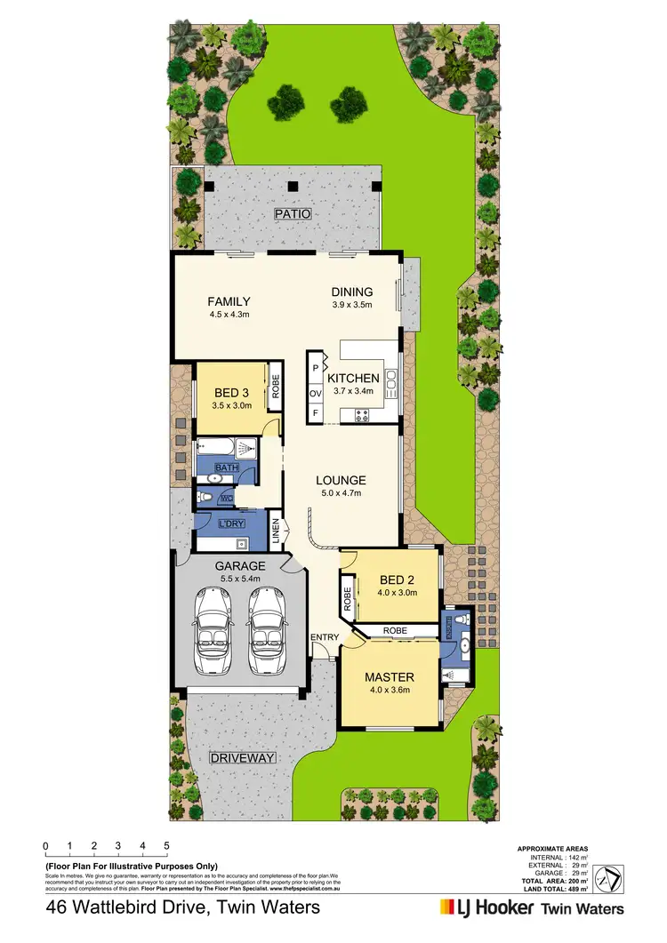 Floorplan of Homely house listing, 46 Wattlebird Drive, Twin Waters QLD 4564
