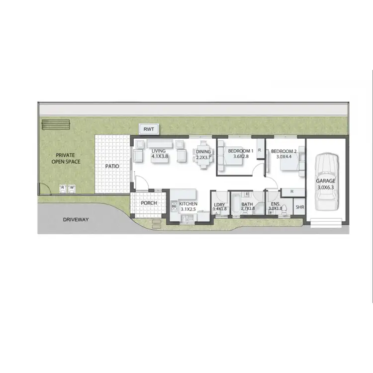 Floorplan of Homely villa listing, 6/144 Kildare Road, Blacktown NSW 2148