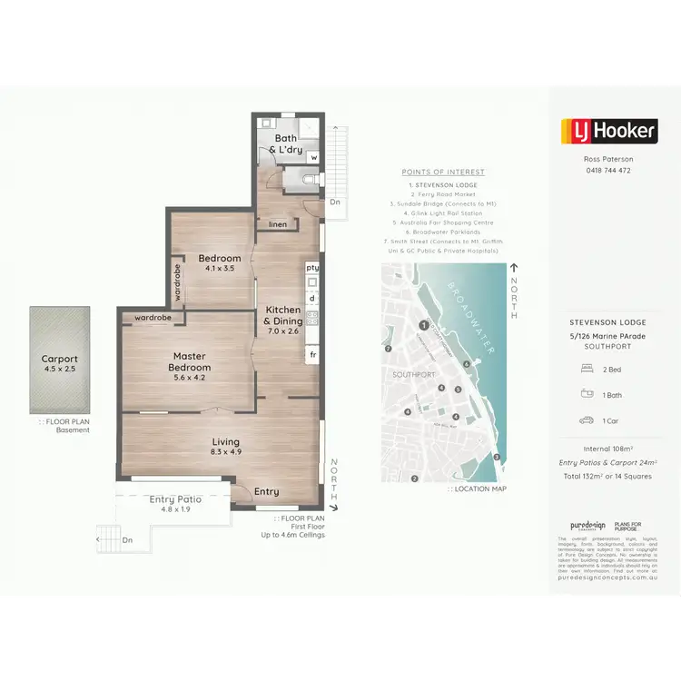 Floorplan of Homely unit listing, 5/126 Marine Parade, Southport QLD 4215