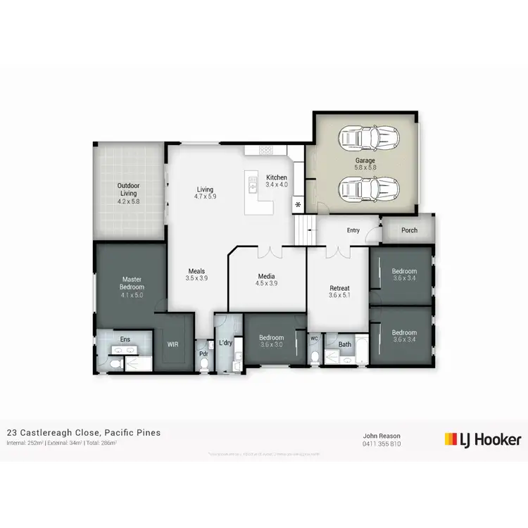 Floorplan of Homely house listing, 23 Castlereagh Close, Pacific Pines QLD 4211