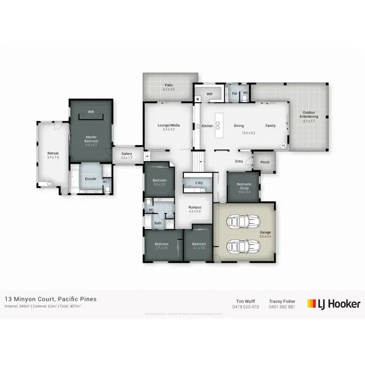 Floorplan of Homely house listing, 13 Minyon Court, Pacific Pines QLD 4211