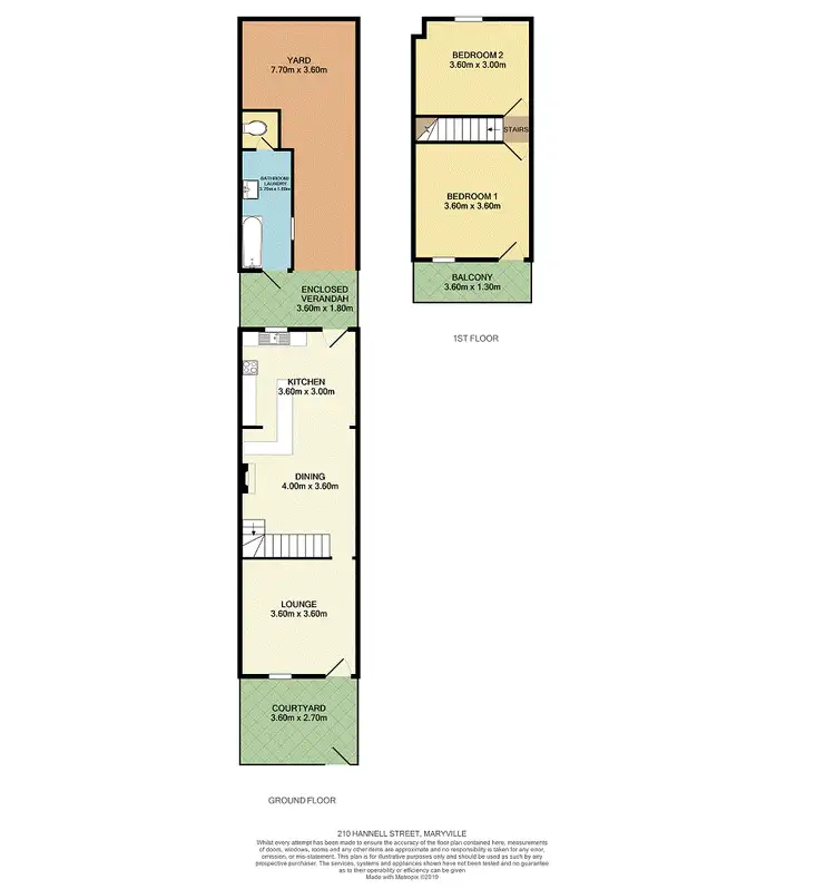 Floorplan of Homely terrace listing, 210 Hannell Street, Maryville NSW 2293