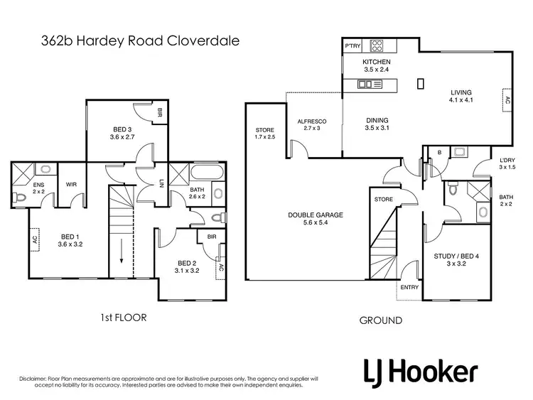 Floorplan of Homely townhouse listing, 362B Hardey Road, Cloverdale WA 6105