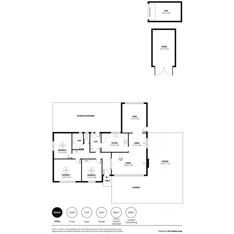Floorplan of Homely house listing, 23 Parham Road, Eden Hills SA 5050
