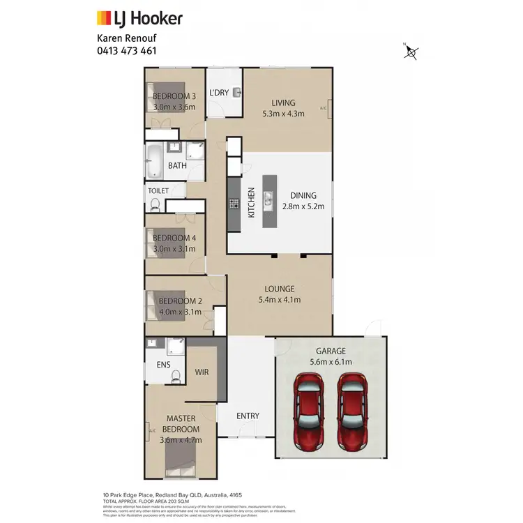 Floorplan of Homely house listing, 10 Park Edge Place, Redland Bay QLD 4165
