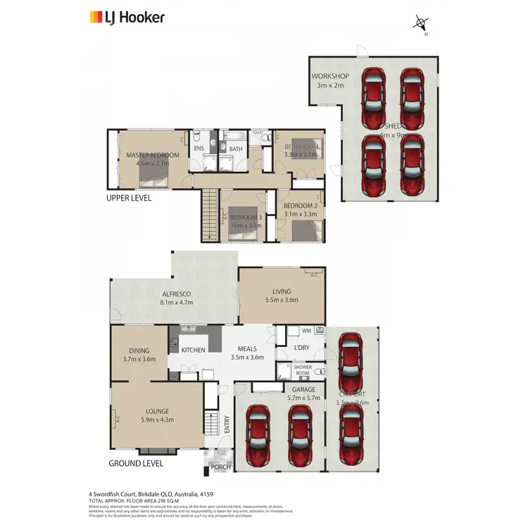 Floorplan of Homely house listing, 4 Swordfish Court, Birkdale QLD 4159