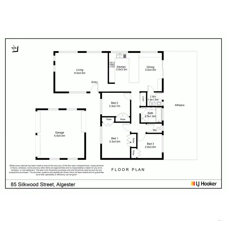 Floorplan of Homely house listing, 85 Silkwood Street, Algester QLD 4115