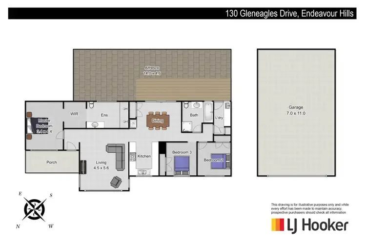 Floorplan of Homely house listing, 130 Gleneagles Drive, Endeavour Hills VIC 3802