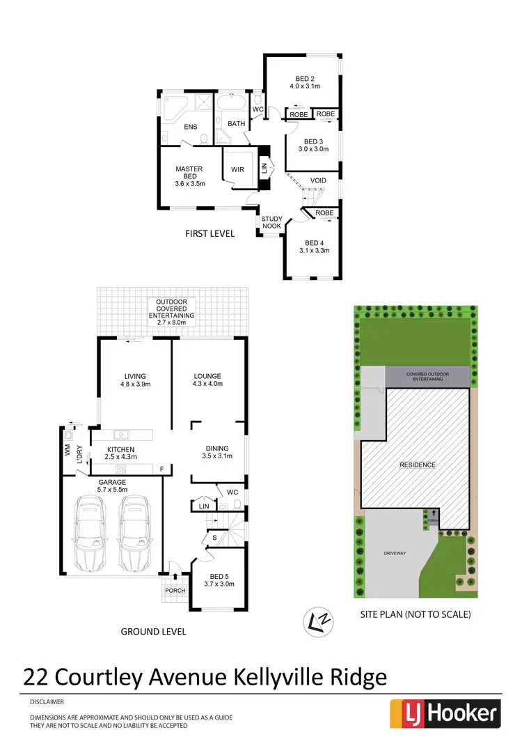 Floorplan of Homely house listing, 22 Courtley Avenue, Kellyville Ridge NSW 2155