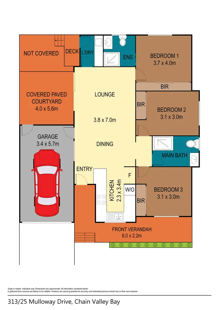 Floorplan of Homely retirement listing, 313/25 Mulloway Road, Chain Valley Bay NSW 2259