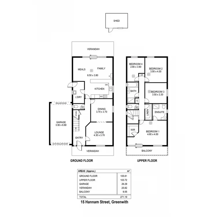 Floorplan of Homely house listing, 15 Hannam Street, Greenwith SA 5125