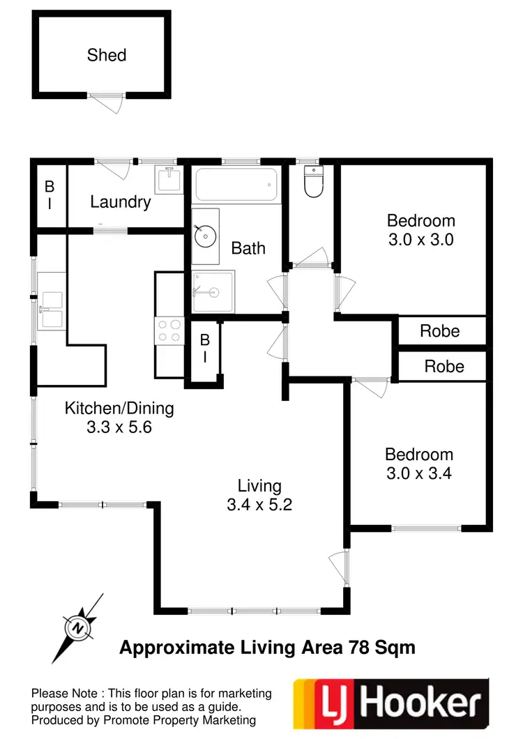 Floorplan of Homely house listing, Unit 5/176 Branscombe Road, Claremont TAS 7011