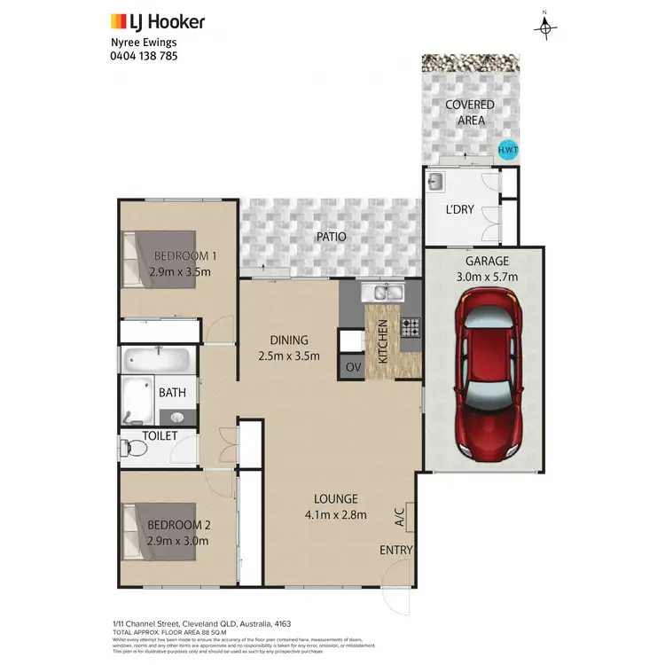 Floorplan of Homely unit listing, 1/11 Channel Street, Cleveland QLD 4163