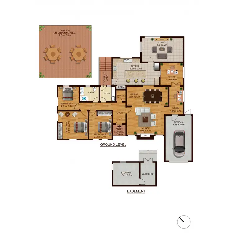 Floorplan of Homely house listing, 3 Lindsay Street, Griffith ACT 2603
