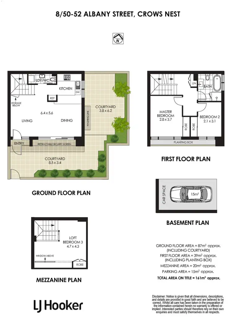 Floorplan of Homely townhouse listing, 8/50-52 Albany Street, Crows Nest NSW 2065