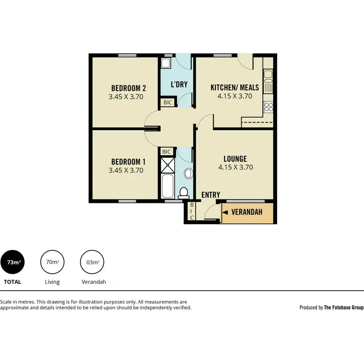 Floorplan of Homely unit listing, 7/47 Amsterdam Crescent, Salisbury Downs SA 5108