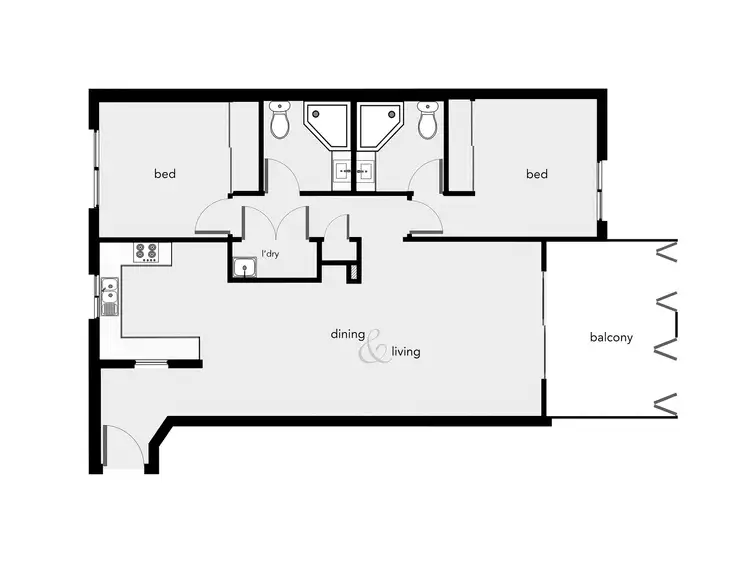 Floorplan of Homely unit listing, 313/22 Ward Street, Mooroobool QLD 4870