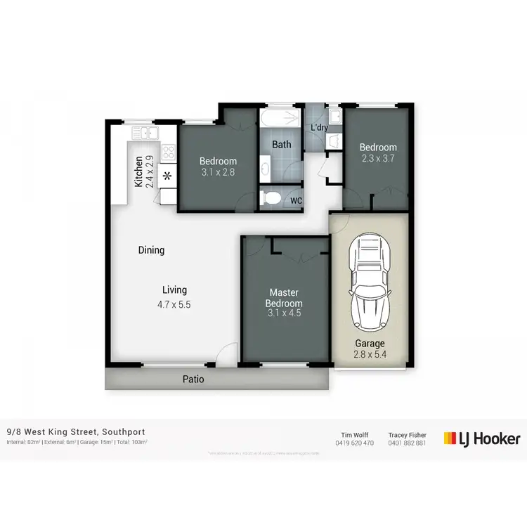 Floorplan of Homely unit listing, 9/8 West King Street, Southport QLD 4215