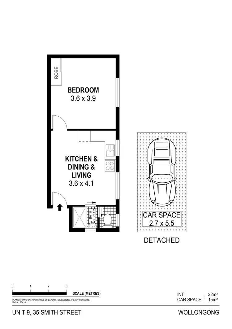 Floorplan of Homely unit listing, 9/35 Smith Street, Wollongong NSW 2500