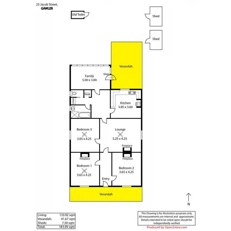 Floorplan of Homely house listing, 25 Jacob Street, Gawler SA 5118