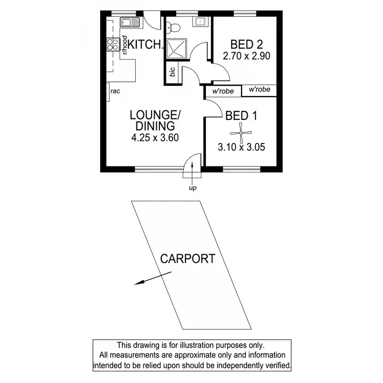 Floorplan of Homely unit listing, 2/80 West Beach Road, West Beach SA 5024