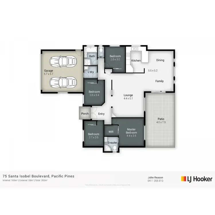 Floorplan of Homely house listing, 75 Santa Isobel Boulevard, Pacific Pines QLD 4211