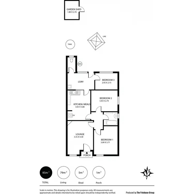 Floorplan of Homely semi-detached listing, 21 Inwood Avenue, Kilburn SA 5084