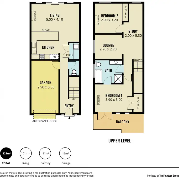 Floorplan of Homely townhouse listing, 4B Fleming Avenue, Ridgehaven SA 5097